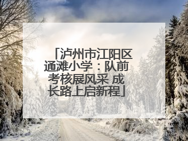 泸州市江阳区通滩小学：队前考核展风采 成长路上启新程