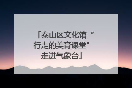泰山区文化馆“行走的美育课堂”走进气象台
