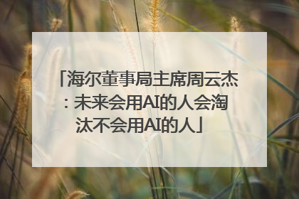 海尔董事局主席周云杰：未来会用AI的人会淘汰不会用AI的人