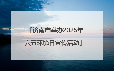 济南市举办2025年六五环境日宣传活动