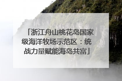 浙江舟山桃花岛国家级海洋牧场示范区：统战力量赋能海岛共富