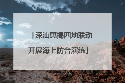 深汕惠揭四地联动开展海上防台演练