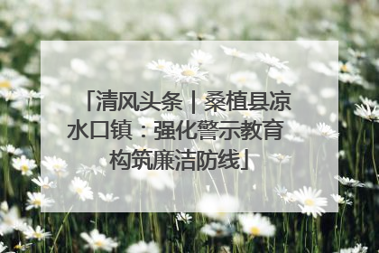 清风头条｜桑植县凉水口镇：强化警示教育 构筑廉洁防线