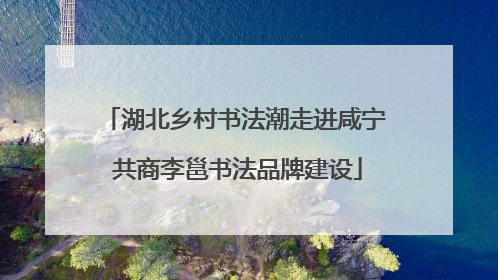 湖北乡村书法潮走进咸宁 共商李邕书法品牌建设