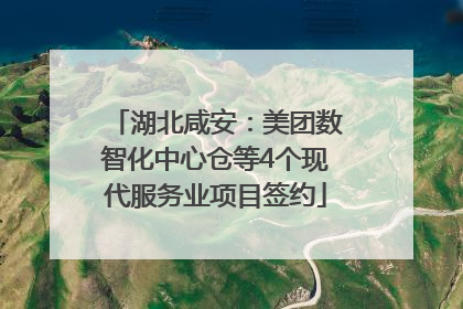 湖北咸安：美团数智化中心仓等4个现代服务业项目签约