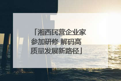 湘西民营企业家参加研修 解码高质量发展新路径