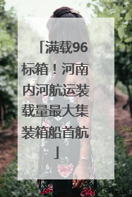 满载96标箱！河南内河航运装载量最大集装箱船首航