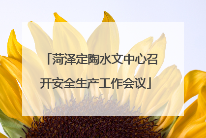 菏泽定陶水文中心召开安全生产工作会议