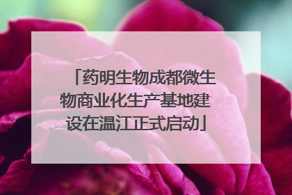 药明生物成都微生物商业化生产基地建设在温江正式启动