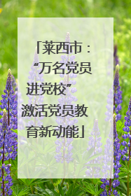 莱西市：“万名党员进党校” 激活党员教育新动能