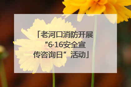 老河口消防开展“6·16安全宣传咨询日”活动