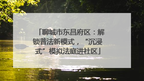 聊城市东昌府区：解锁普法新模式，“沉浸式”模拟法庭进社区