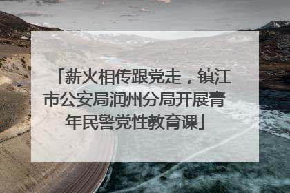 薪火相传跟党走，镇江市公安局润州分局开展青年民警党性教育课
