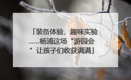 装备体验、趣味实验……杨浦这场“游园会”让孩子们收获满满