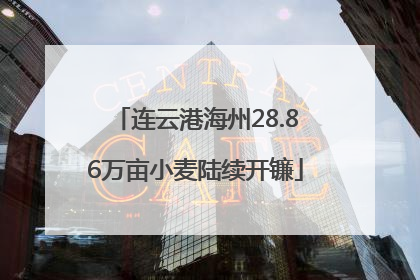 连云港海州28.86万亩小麦陆续开镰