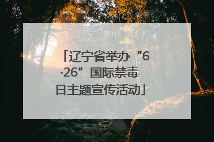 辽宁省举办“6·26”国际禁毒日主题宣传活动