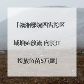 赣湘鄂皖四省跨区域增殖放流 向长江投放鱼苗5万尾