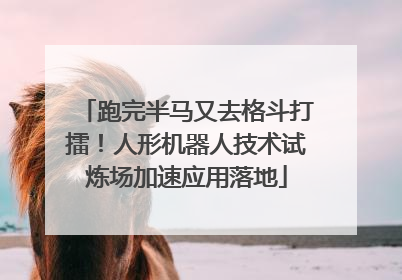 跑完半马又去格斗打擂！人形机器人技术试炼场加速应用落地