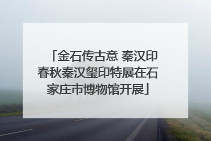 金石传古意 秦汉印春秋秦汉玺印特展在石家庄市博物馆开展