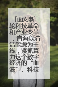 面对新一轮科技革命和产业变革，青海以清洁能源为主线，紧抓算力这个数字经济的“血液”、科技主权的“筹码”、产业升级的“杠杆”、绿色转型的“支点”，勇于撬动国家“双碳”战略、“东数西算”工程重大发展新机遇