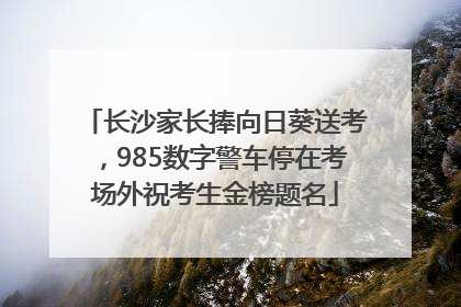 长沙家长捧向日葵送考，985数字警车停在考场外祝考生金榜题名