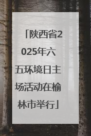 陕西省2025年六五环境日主场活动在榆林市举行