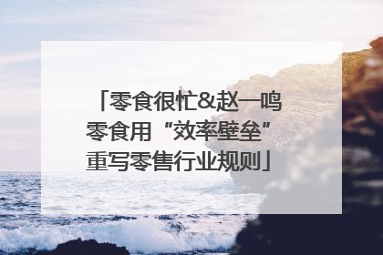 零食很忙&赵一鸣零食用“效率壁垒”重写零售行业规则