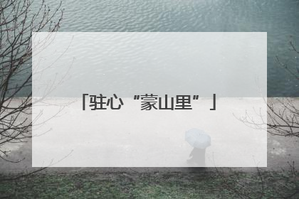 驻心“蒙山里”
