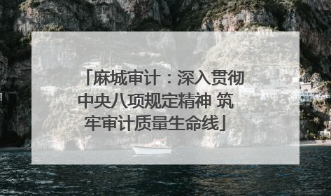 麻城审计：深入贯彻中央八项规定精神 筑牢审计质量生命线