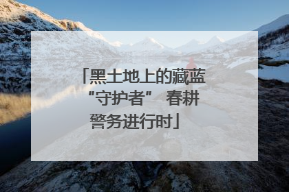 黑土地上的藏蓝“守护者” 春耕警务进行时