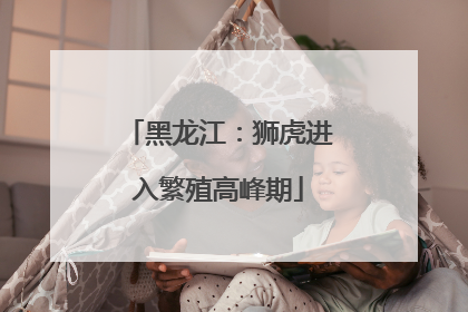黑龙江：狮虎进入繁殖高峰期