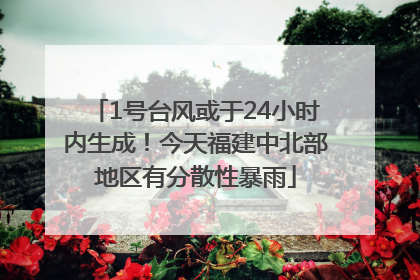 1号台风或于24小时内生成！今天福建中北部地区有分散性暴雨