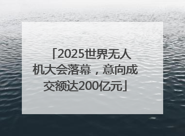 2025世界无人机大会落幕，意向成交额达200亿元