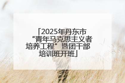 2025年丹东市“青年马克思主义者培养工程”暨团干部培训班开班