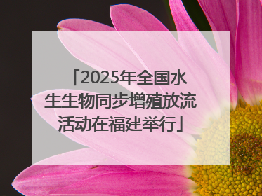 2025年全国水生生物同步增殖放流活动在福建举行