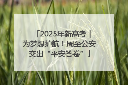 2025年新高考｜为梦想护航！周至公安交出“平安答卷”