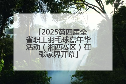 2025第四届全省职工羽毛球嘉年华活动（湘西赛区）在张家界开幕