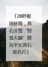 28秒极速处置，黄石交警“智慧大脑”擦亮平安黄石新名片