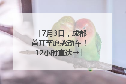 7月3日，成都首开至磨憨动车！12小时直达→