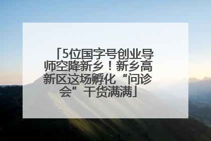 5位国字号创业导师空降新乡！新乡高新区这场孵化“问诊会”干货满满